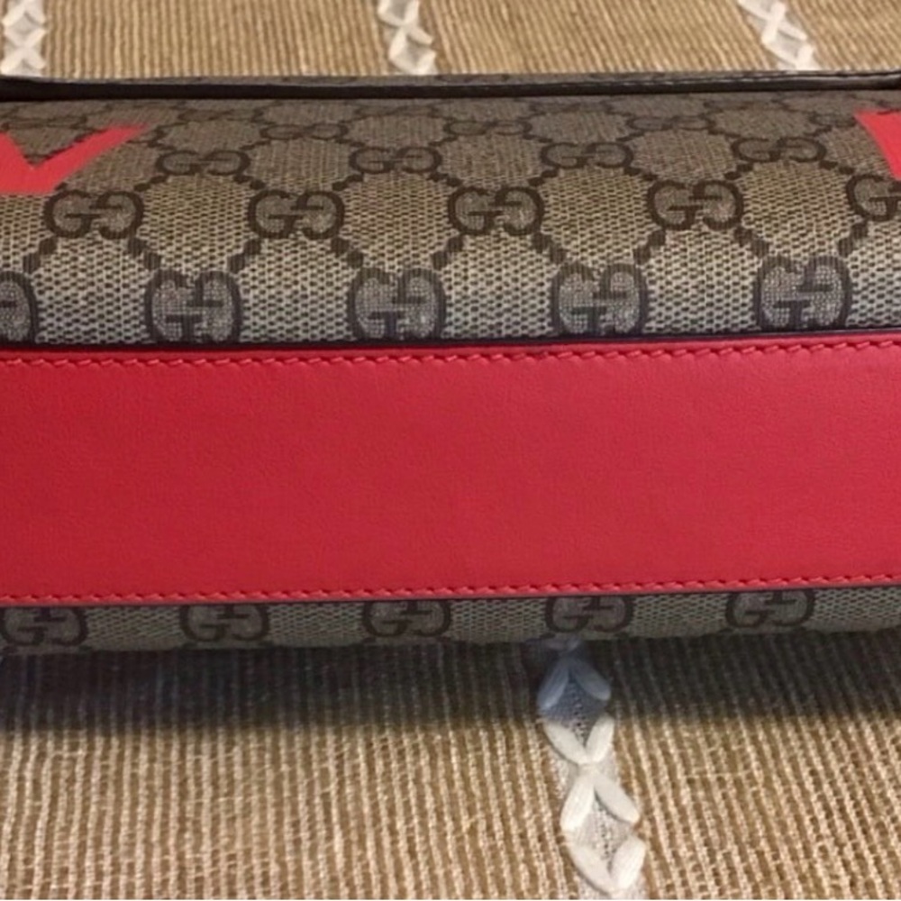 Gucci Padlock GG Shoulder Bag Chain Strap Brown Red Gold Hardware - Picture 4 of 13